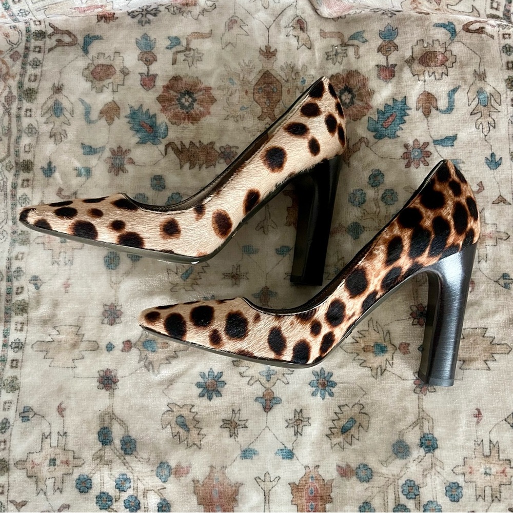 Dolce & Gabbana Y2K 2000’s Leopard Print Pony Chepardo Square Toe Heels - Picture 8 of 14